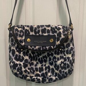Marc by Marc Jacobs Black and Cream Leopard Crossbody Bag